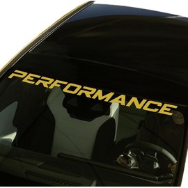 Panlouting Auto Windschutzscheibe Fenster Banner Performance Vinyl Aufkleber Decals | Auto Tuning Reflexaufkleber | DIY Autodekorationsaufkleber (Gelb)