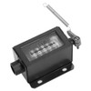Mechanical Counter, 5-Digit 0-99999 Rotary Knob Resettable Black Rotation Click
