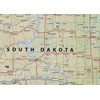 North & South Dakota Physical Map - 16.5 x 17.5