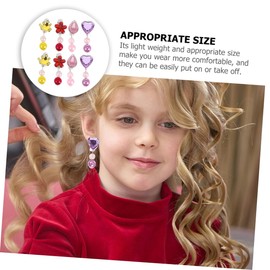 KICHOUSE 4pairs Clip Earrings for Boys and Girls Girl Earring Jewelry Clip Jewelry for Boys and