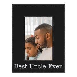 ThisWear Uncle Frame from Neice Best Uncle Ever 4x6 Leatherette Photo Frame Black