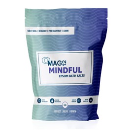 MAG12 Mindful Epsom Bath Salts with Sweet Basil, Bergamot, Pink Grapefruit & Lemon 1kg | Helps to Promote Mindfulness & Relaxation