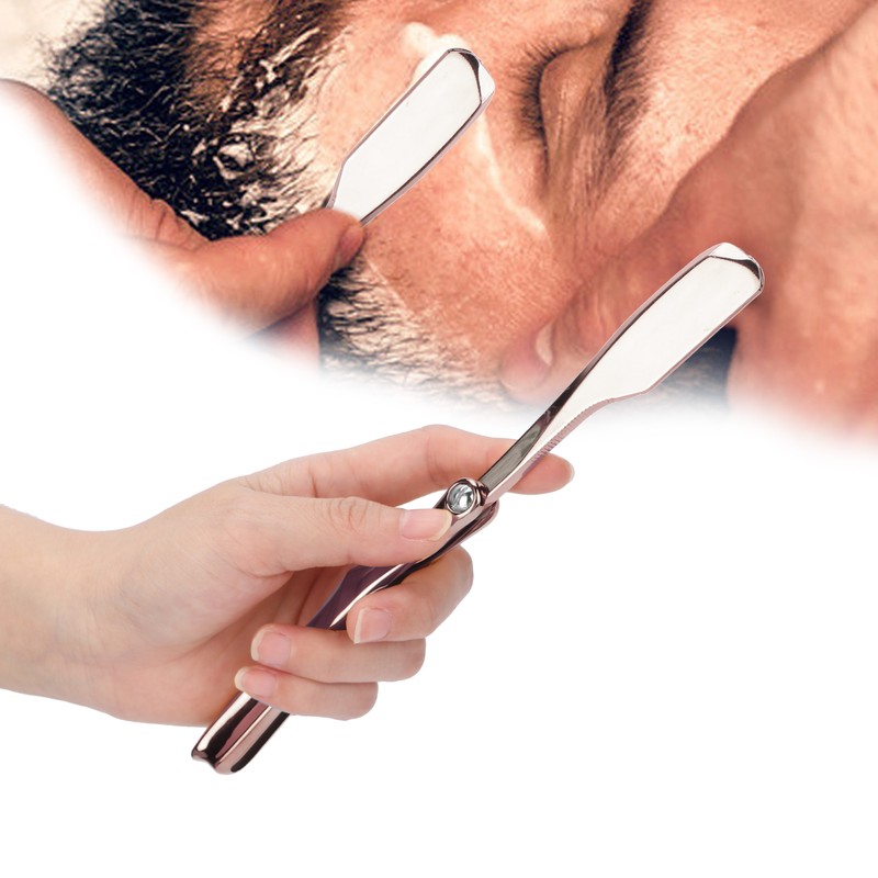 Professional Foldable Straight Edge Razor Barber Men's Shaving Razor Plating