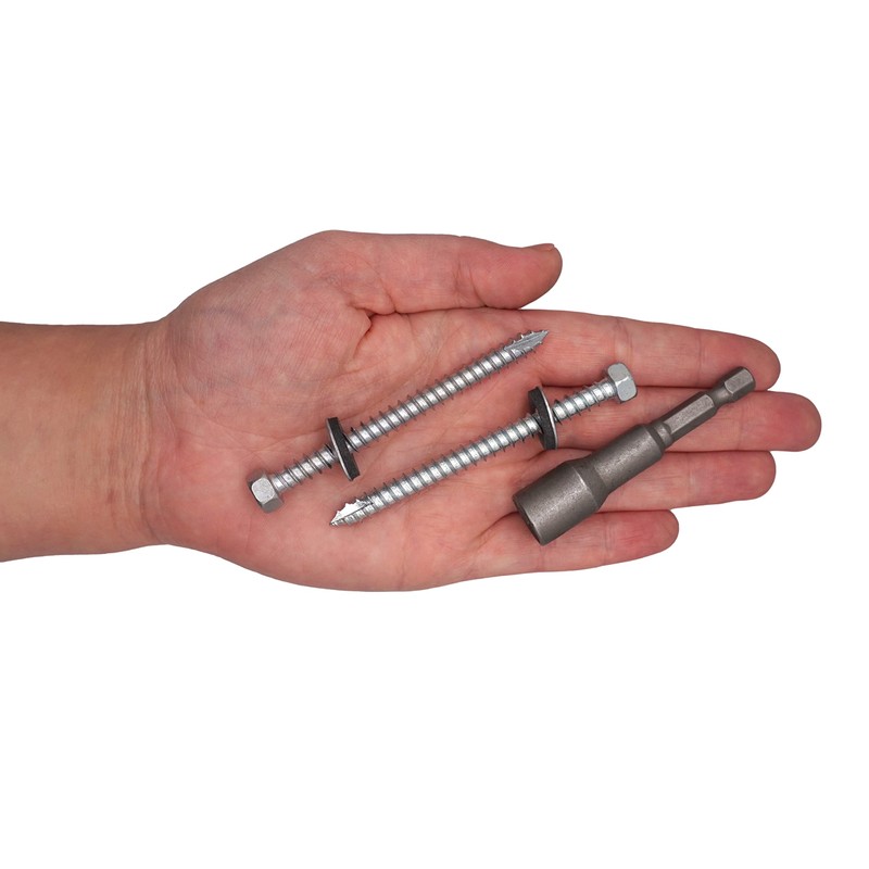 SKIR'CO (Pack of 20) Zinc Plated Roofing Screws 6.5 x