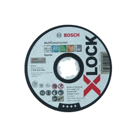 Bosch Professional 1x Multi Construction Straight Cutting Disc (Metal, Steel, X-LOCK, Ø 125 mm, Bore Ø 22.23 mm, Thickness 1 mm, Accessories for Angle Grinders)