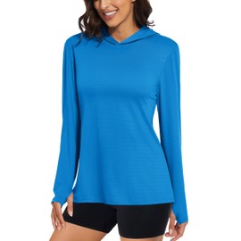 MAGCOMSEN Women's UPF 50+ Sun Protection Hoodie Long Sleeve Workout Tops