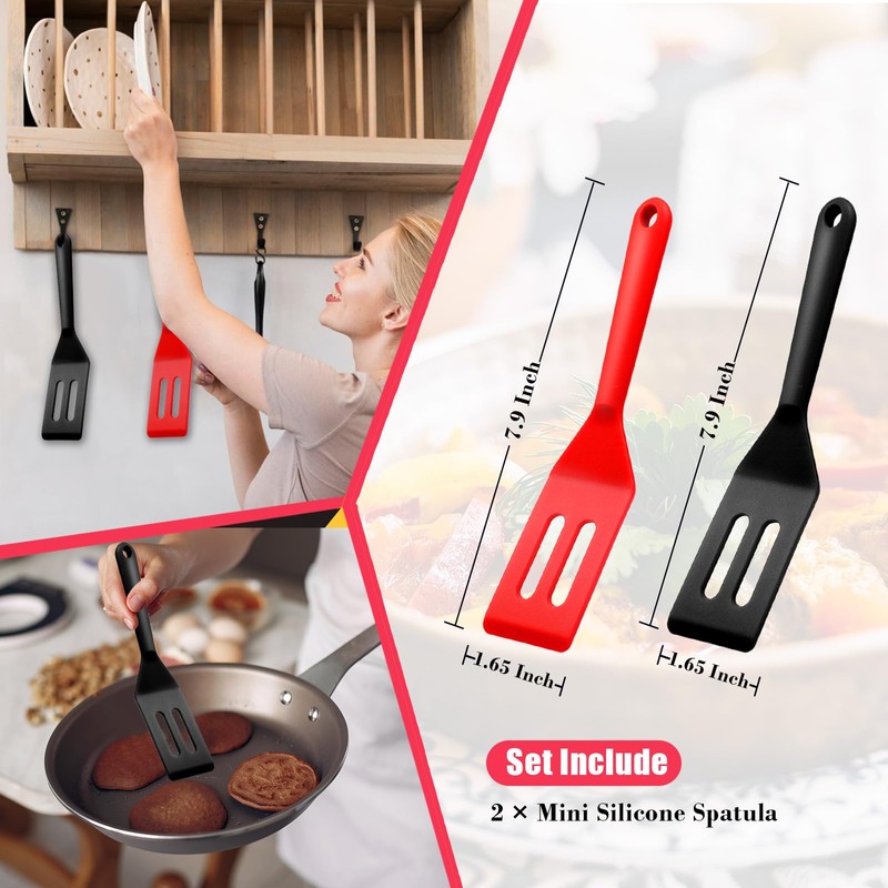 Silicone Brownie Spatula Set, Heat Resistant, Non-Stick Kitchen Turner for