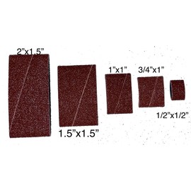 50 Pack 80 Grit Replacement Sanding Sleeves for Rubber Drum kit 1/2" 3/4" 1" 1-1/2" 2" Inch Aluminum Oxide Woodworking Drill Rotary Sander-Drum 1/4" Drive spindel Abrasive