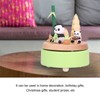 Panda Shaped Music Box Desktop Wooden HandiCraft Ornament for Valentine's