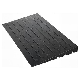 VEVOR 2.5" Rise Rubber Threshold Ramp, 3 Channels Cord Cover Wheelchair Ramp, No-Slip Surface, 2200 Lbs Load Capacity Rubber Ramp for for Home Doorways Driveways Curb, 41.8'‘ L × 24’' W × 2.5'' H