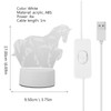 Toyandona Animal Night Light 3D Horse Illusion USB Lamp Power