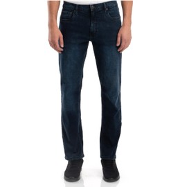 Urban Star Mens Jeans Relaxed Fit – Straight Leg Stretch Jeans for Men – Ultimate Comfort Superflex Pants Dark Blue 38W x 30L