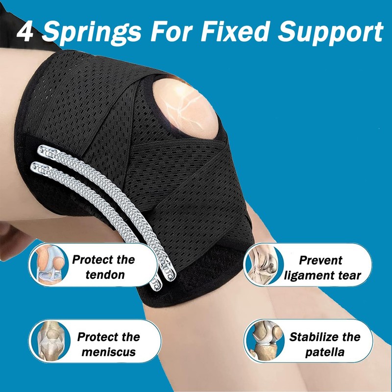 NELLHOMY Professional Knee Brace with Side Stabilizers,Medical Knee Support for