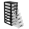 Rempry Mini Plastic Drawers Organizer, 7.1"cx5.1"x13.2" Small Storage Drawers Containers