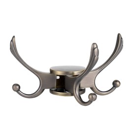 Ovlist Swivel Coat Hook 2 Pack Heavy Duty Space Saving Towel Rope Hook Wall Mount Triple Swing Arms for RV Bathroom Kitchen Garage,Rustic Bronze