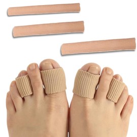 Wonder Care 3 pieces Multi sizeToe Cushion Tube Bunion Pads Toe Tube Sleeves Soft Gel Corn Pad Protectors for Cushions Corns, Blisters, Calluses, Toes and Fingers