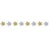 kokoni (Birthday Christmas) Star Garland, Gold/Silver, String Approx. 3.3 ft