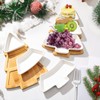EBOOT 2 Sets Christmas Tree Dessert Serving Dishes White Tree
