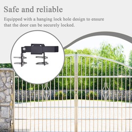 Double Gate Latch - Strong Heavy Duty Chainlink Gate Latch - Security Hardware for Construction Rural Commercial Industrial Backyard Residential