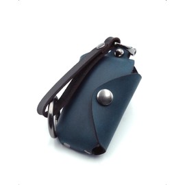 NONINA Genuine Leather Key Case, Made in Japan for Toyota Harrier, Land Cruiser, Crown, Prius, Corolla Cross, Yaris Cross, Smart Key, Power Saving, Radio Waves, Relay Attack Countermeasure, blue