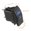 HUAREW 12V 20A Rocker Switch Panel Blue LED Light, Waterproof