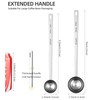 Coffee Scoop 1 Tablespoon with Extended Handle, Permanent Engraved 304