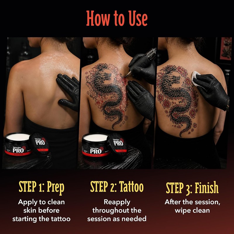 Pro Series Tattoo Process Professional Butter Processing Before + During