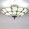 Skyweel 16 Inch Tiffany Style Stained Glass Ceiling Light Fixture