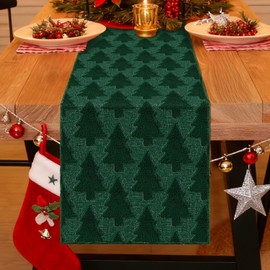 Nialnant Christmas Tree Table Runner 13 x 72 Inch,Table Runners for Holiday Birthday Party,Farmhouse Christmas Decor for Kitchen Dinning Room Table