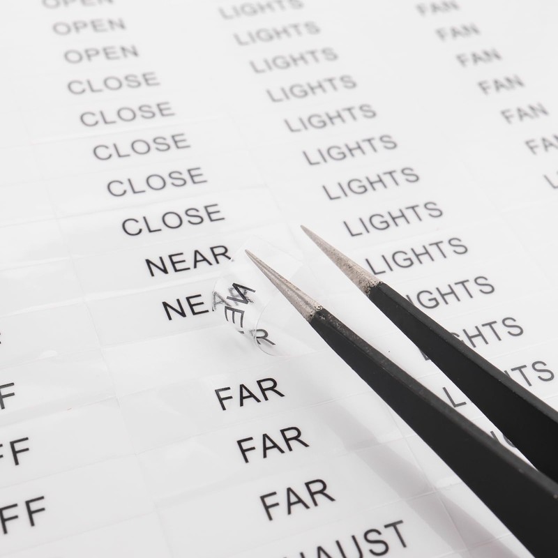 ECSiNG 6PCS Light Switch Electrical Breaker Panel Stickers 21.6x14cm Transparent