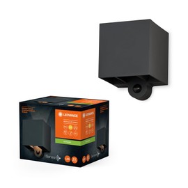 LEDVANCE Endura Style ADJ Beam Outdoor Lighting, 2.5 W, 180 lm, Dark Grey, Indirect Lighting, Motion Sensor, Daylight Sensor, IP54 Protection Class, 3,000 K Colour Temperature, Warm White Light Colour