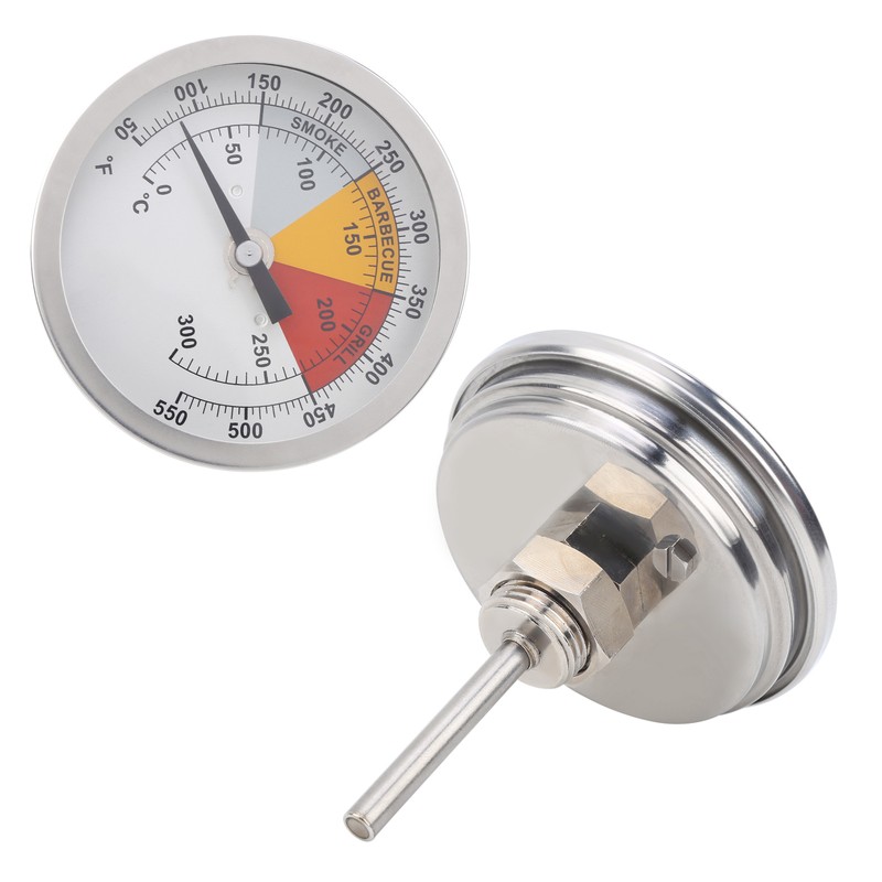 0‑300℃ 1/2in NPT Stainless Steel Grill Thermometer Oven Temperature Meter