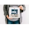 Pearhead Classic Wooden Letterboard, Sonogram Photo Frame, Baby Keepsake Clip