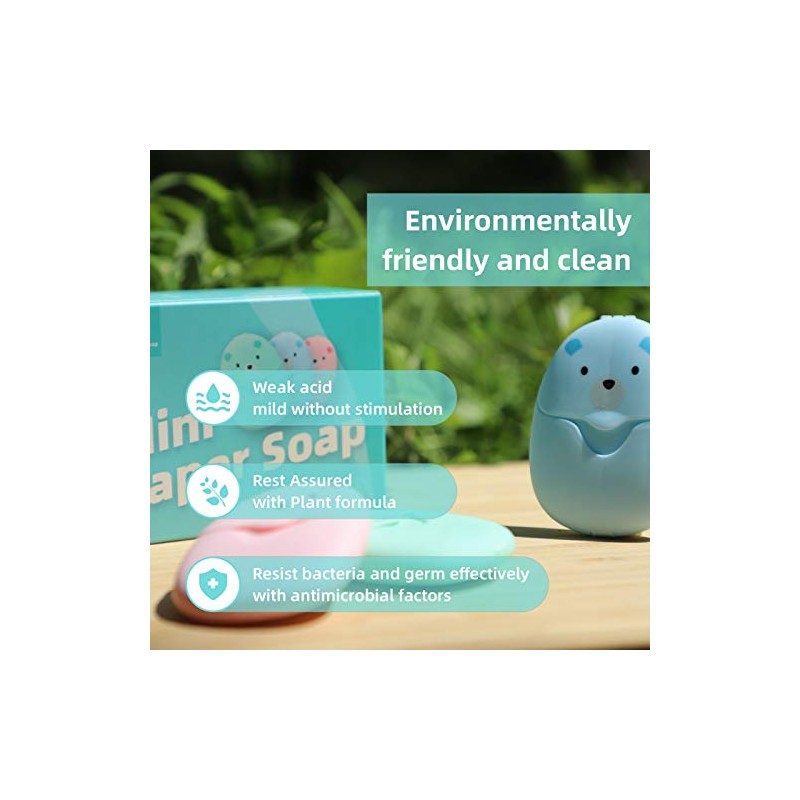 BAIKAFU 6 cajas (300 hojas) Mini portátil desechable papel de