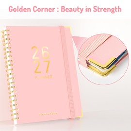 Forvencer Planner 2026-2027, 18 Month Weekly and Monthly Calendar Planner, Jan 2026 -June 2027, 8.5" x 11", Daily Agenda Book with Tabs, College School Supplies for Student Teacher Home, A4, Beige