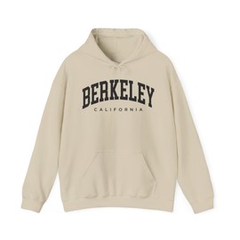 CUSTOMI Berkeley California Adult Unisex Hoodie, Sand, L