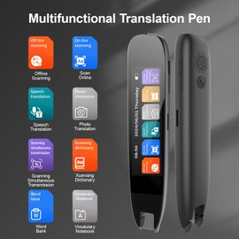 Translation Pen Scanner for Dyslexia, Text to Speech Translator Pen with 142 Languages, OCR Digital Reading Pen for Students, Language Translator Device for Study, Travel, Business (Blue Gray)