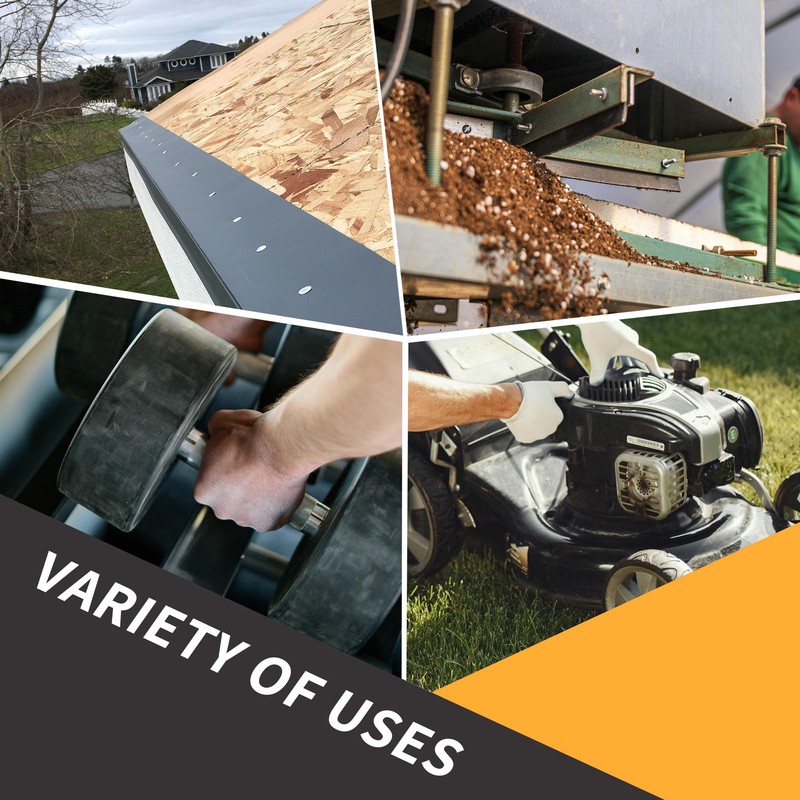 TEKDOE 3/8 Inch Thick Neoprene Rubber Strips and Heavy-Duty Solid
