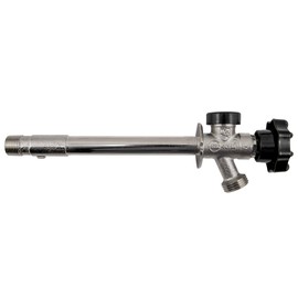 Watts LFFHB Series 1/2" Solder or Male IPS Lead-Free Frostproof Automatic Draining Wall Hydrant, Wall Size 12", Brass Vacuum Breaker for Backflow Protection, 3/4" Hose Outlet