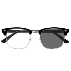 Dollger Blue Light Cut Glasses, Date Glasses, Dimming Sunglasses, Discoloration, UV Protection, No Degree, Ultra Lightweight, Stylish, Computer Glasses, Men's, Women's, Unisex, Black, M