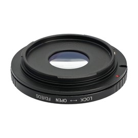 ayex Lens Adaptor for Canon FD Lens to EF EOS Bayonet + Correction Lens, black