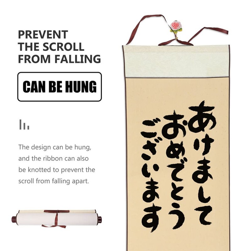 2pcs Blank Hanging Scroll Chinese Xuan Paper Chinese Calligraphy Blank