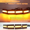 ZDEERAOTO 4pc Smoked Housing Amber LED Front Centra Grille Lights