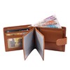 DUO DUFFEL Mens Design Genuine Leather Wallet RFID Protected Card