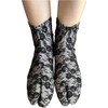 MiAn Women's Double Layer Lace Tabi Socks, Non-slip, Long Sleeves,