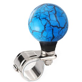 Arenbel Car Turning Control Suicide Knob Marble Ball Style Steering Wheel Spinner Assist Booster Grip Handle Fit Most Vehicles Trucks Boats, Blue
