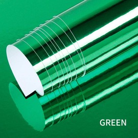 NewL 30x150cm Glossy Chrome Green Vinyl Wrap For Car Bike Motorcycle