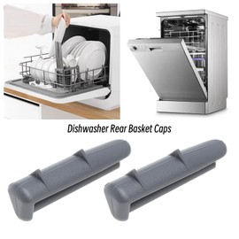 Pack of 4 Rear Basket Caps for Dishwasher 1880580400 Compatible with Beko DE2431FS DE2431FW DE2541FS DE2541FW DE2541FX, Compatible with Whirlpool ADG Series