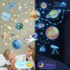 Watercolor Glow in The Dark Stars Solar System Wall Decals,
