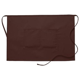 DayStar Apparel 110 Half Bistro Apron w/Center Divided Pocket (12 Pack), Brown